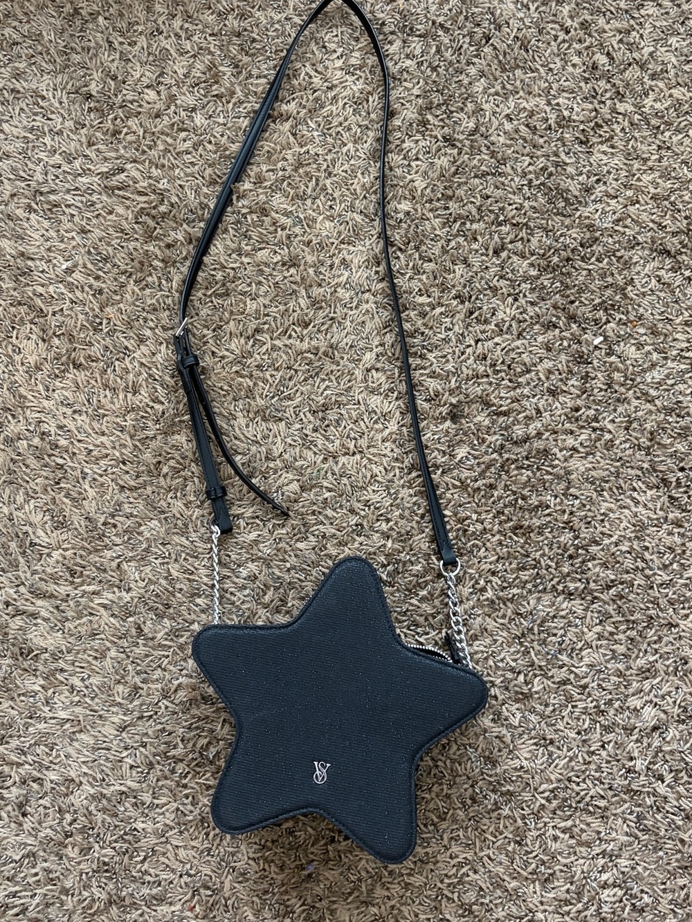 Victoria's Secret Black Star Crossbody Bag